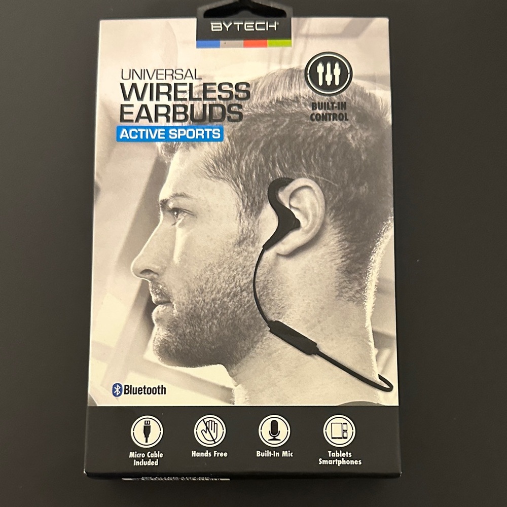 BYTECH Black Sport Bluetooth Earbuds - Picture 2 of 3